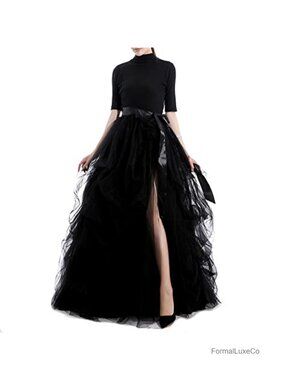 Long Tutu Tulle Skirt A Line Floor Length Special Occasion Night